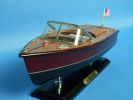 Wooden Chris Craft Triple Cockpit Model Speedboat 14""