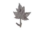 Cast Iron Maple Tree Leaf Decorative Metal Tree Branch Hook 6.5""