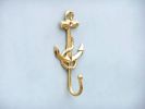 Gold Finish Anchor And Rope With Hook 7""