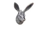 Rustic Silver Cast Iron Decorative Rabbit Hook 5""
