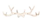 Whitewashed Cast Iron Antler Wall Hooks 15&quot;