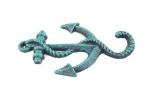 Seaworn Blue Cast Iron Anchor Hook 5""