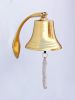 Brass Plated Hanging Harbor Bell 7""