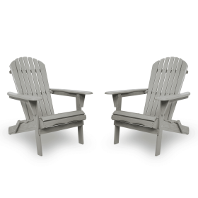 Wood Lounge Patio Chair for Garden Outdoor Wooden Folding Embossed Adirondack Chair Set of 2 Solid Cedar Wood Lounge Patio Chair with Wood Grain
