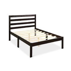 Platform Bed Twin Size Bed Frame Wood Slat Support