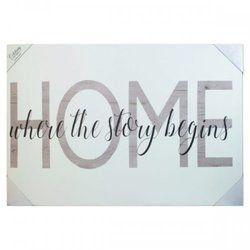 24x36 Leather Canvas Wall Art In Assorted Home Phrases (pack of 2)