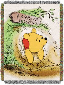 Disney Winnie the Pooh - Vintage Pooh Woven Tapestry Throw Blanket 48x60 Inches
