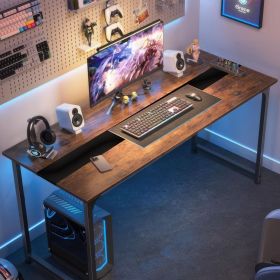 Computer Desk Large Office Desk, 79.5 Inch Gaming Desk Writing Desk Work Desk for Home Office, Study, Modern Simple Wooden Desk, Large Legroom