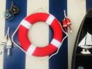 Vibrant Red Decorative Lifering with White Bands 20""