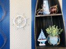 Rustic White Decorative Ship Wheel With Starfish 12""