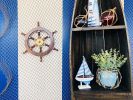 Deluxe Class Wood and Brass Decorative Ship Wheel 12""
