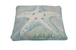 Blue and White Starfish Decorative Throw Pillow 10""