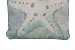 Blue and White Starfish Decorative Throw Pillow 10""
