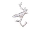 Whitewashed Cast Iron Decorative Bird Hook 6&quot;