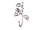 Whitewashed Cast Iron Decorative Snail Hook 6""