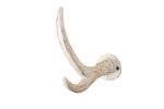 Whitewashed Cast Iron Antler Hook 5""