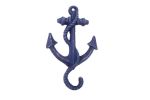 Rustic Dark Blue Cast Iron Anchor Hook 5""