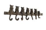 Cast Iron Cat Wall Hooks 13""