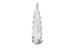 Whitewashed Cast Iron Decorative Feather Hook 6""