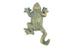Antique Seaworn Bronze Cast Iron Frog Hook 6""