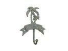 Antique Seaworn Bronze Cast Iron Palm Tree Beach Hook 8""