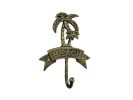 Rustic Gold Cast Iron Palm Tree Beach Hook 8""