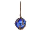 Blue Japanese Glass Ball Fishing Float Decoration Christmas Ornament 3""