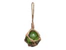 Green Japanese Glass Ball Fishing Float Decoration Christmas Ornament 2""