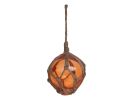 Orange Japanese Glass Ball Fishing Float Decoration Christmas Ornament 3""