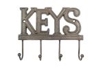 Cast Iron Keys Hooks 8""