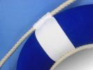 Vibrant Blue Decorative Lifering Mirror with White Bands 15""
