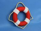 Vibrant Red Decorative Lifering With White Bands 6""