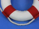 Classic White Decorative Anchor Lifering With Red Bands 6""