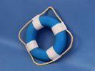 Vibrant Light Blue Decorative Lifering With White Bands 6""