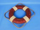 Vintage Red Decorative Lifering Christmas Ornament 10""