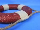 Vintage Red Decorative Lifering Christmas Ornament 10""