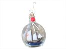 Bluenose Sailboat in a Glass Bottle Christmas Ornament 4""
