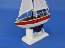 Wooden USA Sailboat Model Christmas Tree Ornament 9""