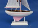 Wooden Pink Pacific Sailer Model Sailboat Decoration 9""