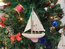 Pink Sailboat Christmas Tree Ornament 9""