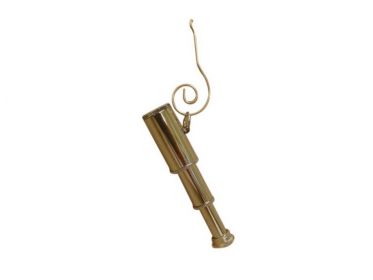 Chrome Spyglass Christmas Ornament 5""
