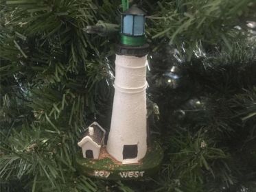 Key West Lighthouse Christmas Tree Ornament 6""