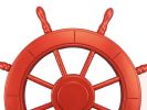 Red Decorative Ship Wheel 24""
