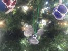 Antique Silver Cast Iron Propeller Christmas Ornament 4""