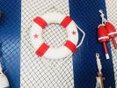 Classic White Decorative Lifering with Red Bands 10""