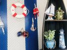 Classic White Decorative Lifering with Red Bands 10""