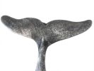 Antique Silver Cast Iron Decorative Whale Tail Hook 5""
