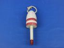 Wooden Vintage Dark Red Maine Decorative Lobster Trap Buoy 7""