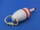 Wooden Vintage Dark Red Maine Decorative Lobster Trap Buoy 7""