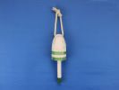 Wooden Vintage Green Maine Decorative Lobster Trap Buoy 7""